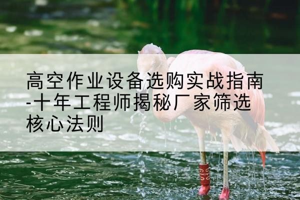 临桂剪叉式升降机厂家-高空作业设备选购实战指南-十年工程师揭秘厂家筛选核心法则